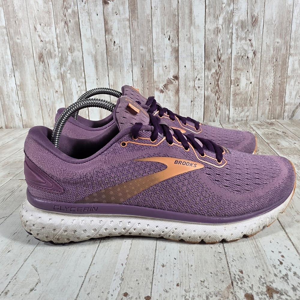 Brooks‎ Glycerin 18 Womens Running Shoes Purple Rose Gold 1203171B590 Size 9.5 B